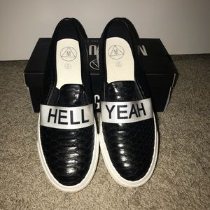 ‘Hell Yeah’ Slip On Skater Shoes